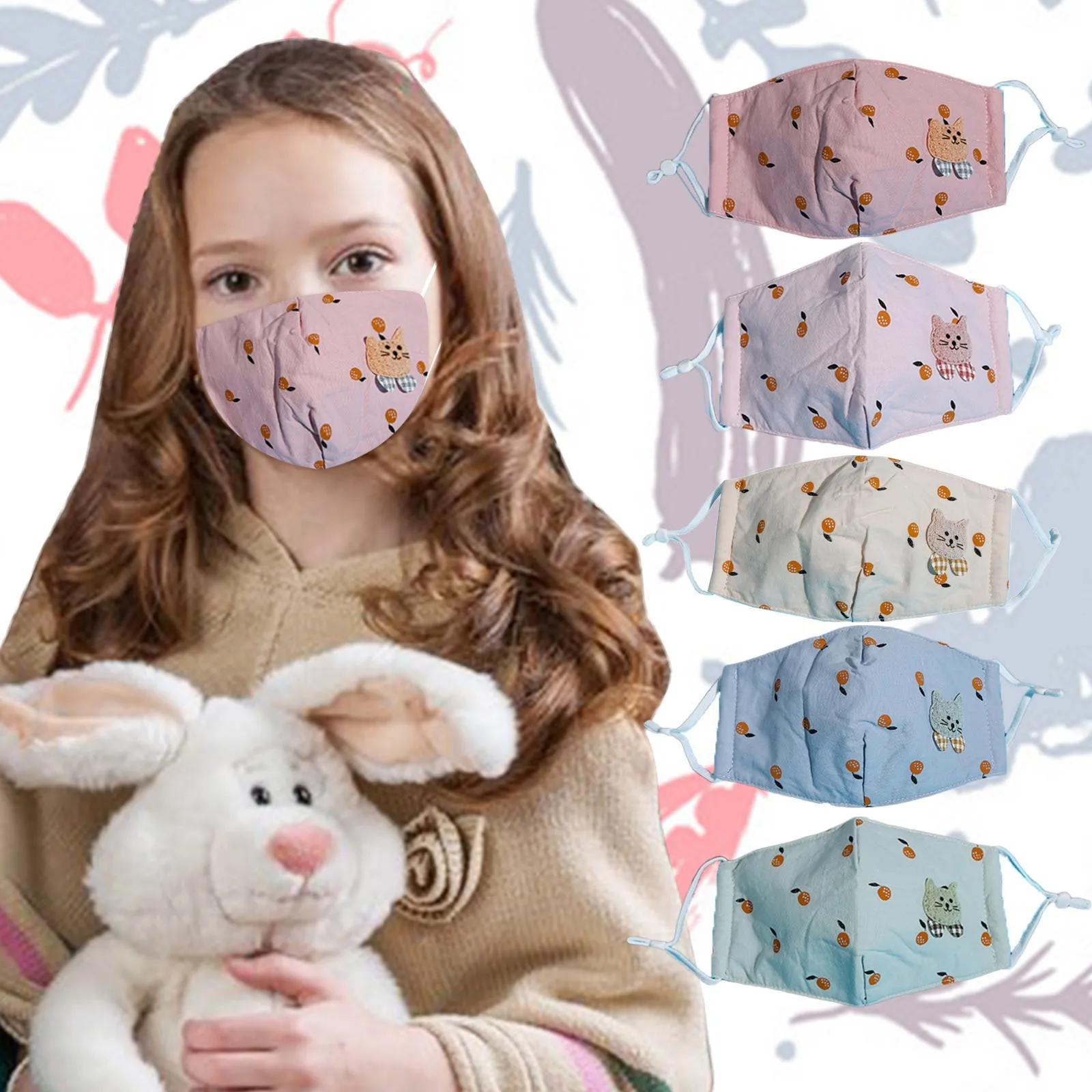 

Children's Masks Breathable Face Mask Washable Cotton Masks Gauze Mascarillas Masque En Tissu lavable