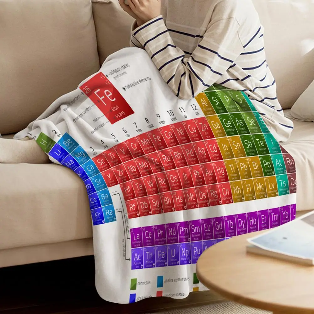 I LOVE Chemistry Throw Blanket Periodic Table Of Elements soft Warm  Microfiber Blanket Flannel Blanket Student Accessories - AliExpress