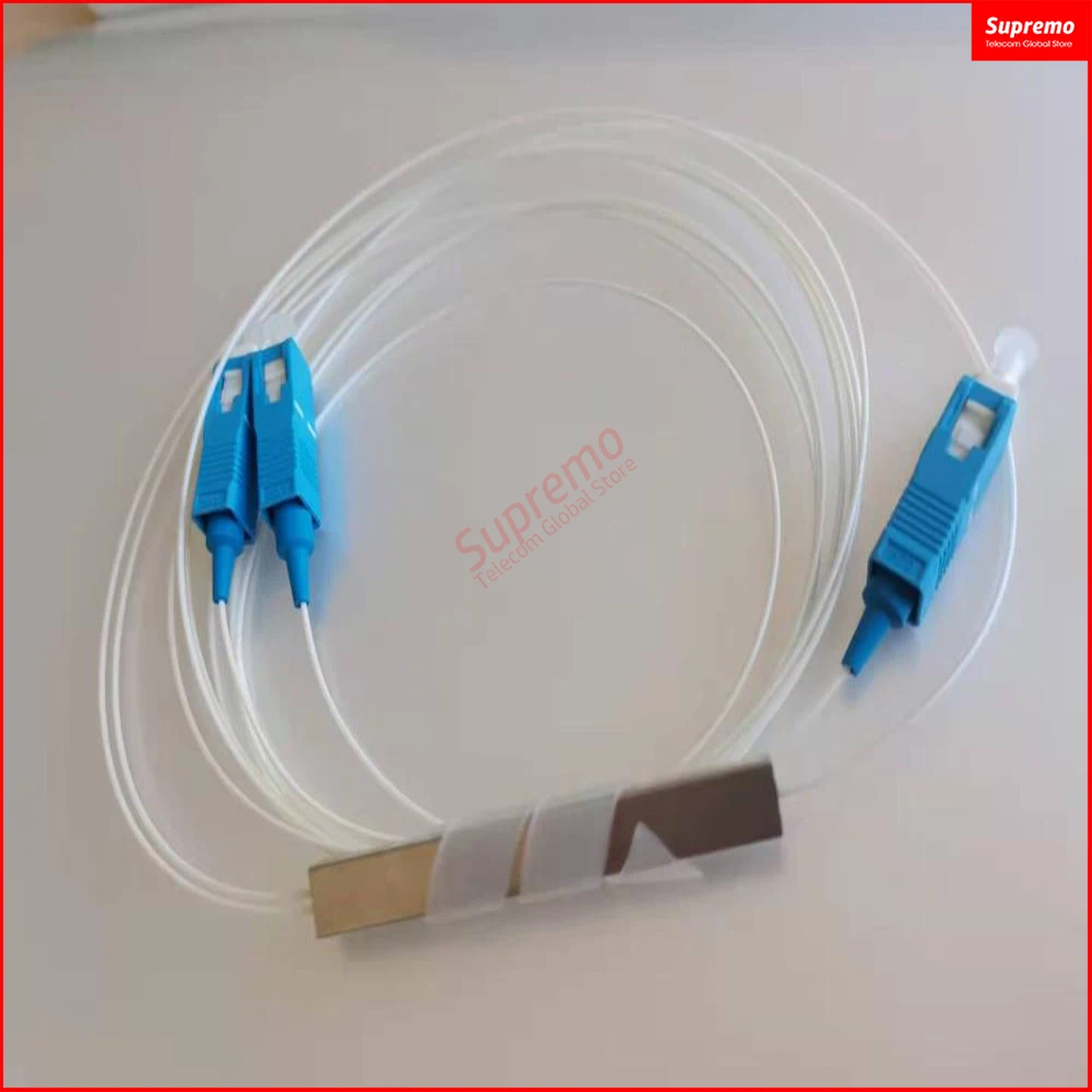5Psc/Lot Sc/Upc Fibra Ottica Plc Splitter Sc 1X4 Mini Tubo D'Acciaio Tipo 1X4 0.9Mm Fibra Opitc Splitter Splitter Micro-Chiuso