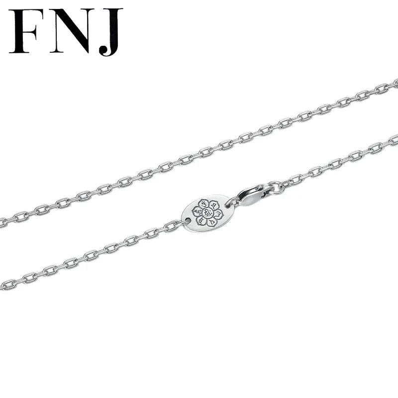 FNJ Link Chain Necklace 925 Silver 2mm 60cm to 65cm Fine Original S925 Women Necklaces for Jewelry Making | Украшения и