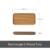 1Pcs Acacia Wood Serving Tray Square Rectangle Breakfast Sushi Snack Bread Dessert Cake Plate With Easy Carry Grooved Handle 8