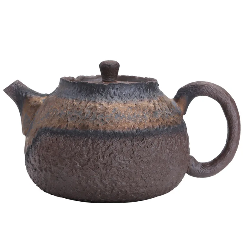 

Japanese Style Ceramic Kyusu Teapot Kettle Handmade Retro Kung fu Tea Pot Teaware 220ml