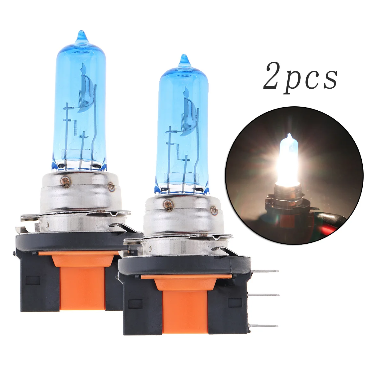 

2x 12V H4 H15 100W 55W 5000K Xenon Lamp Super Bright Halogen Car Headlight Bulbs