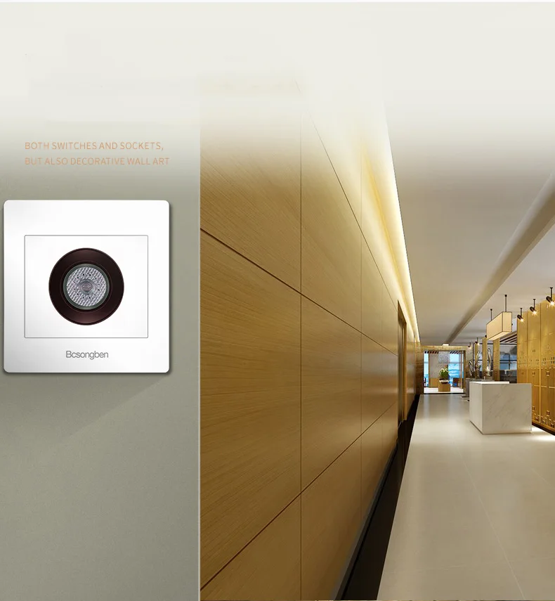 Voice switch intelligent second - line sound and light control delay sensor switch panel corridor energy - saving lamps 220v (5)