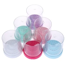 Новинка, 1 набор, 48 отверстий, коробка для сверл для ногтей, органайзер, держатель для сверл для ногтей, подставка, дисплей, контейнер, инструмент для маникюра, случайные цвета