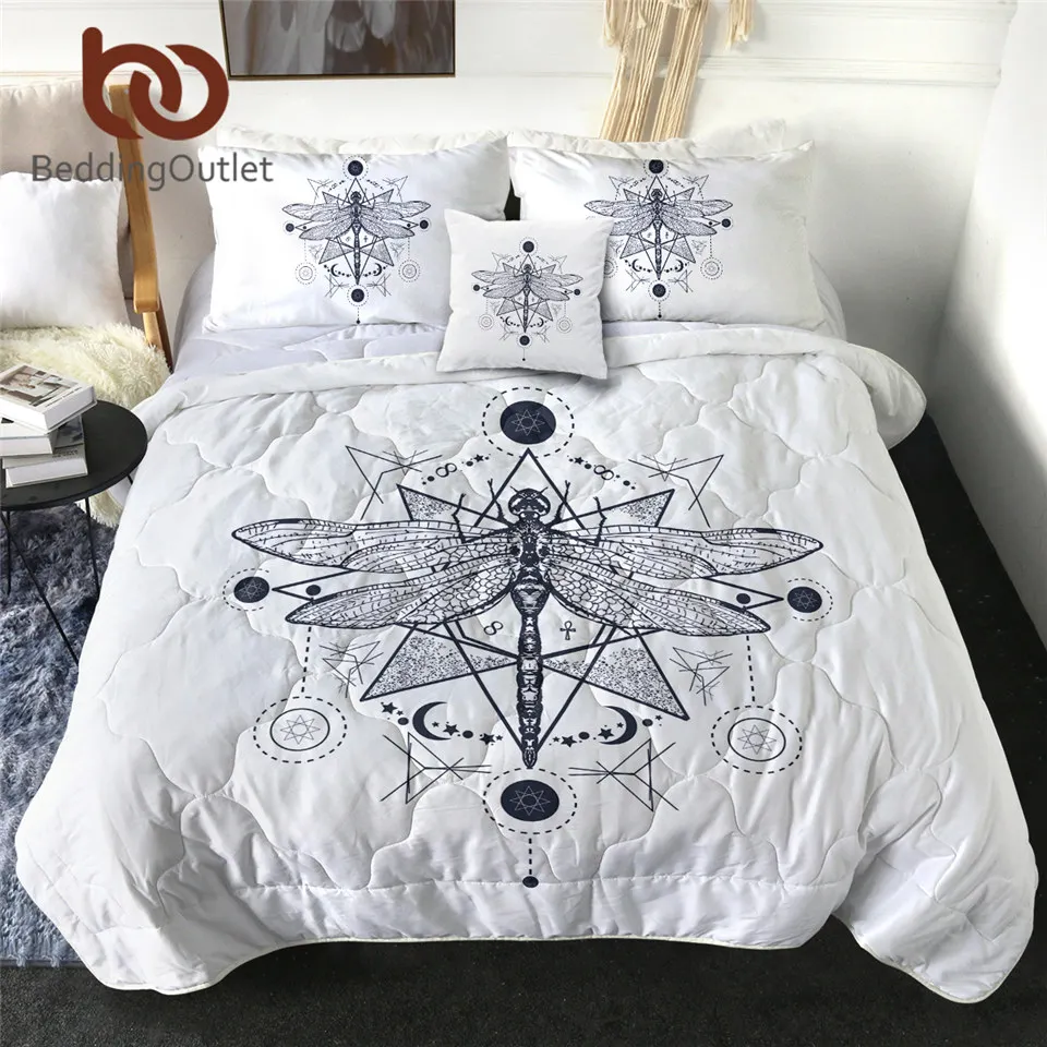 beddingoutlet-dragonfly-thin-quilt-mystery-symbol-bedding-set-for-kids-religious-bedspread-gothic-insect-summer-blanket-4pcs