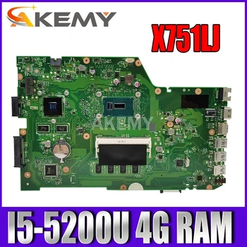 

X751LJ GT920M 4G-RAM/ I5-5200U Mainboard REV 2.3 For ASUS X751LX R752LA R752LD X751LN X751LD X751LJ A751L Laptop motherboard