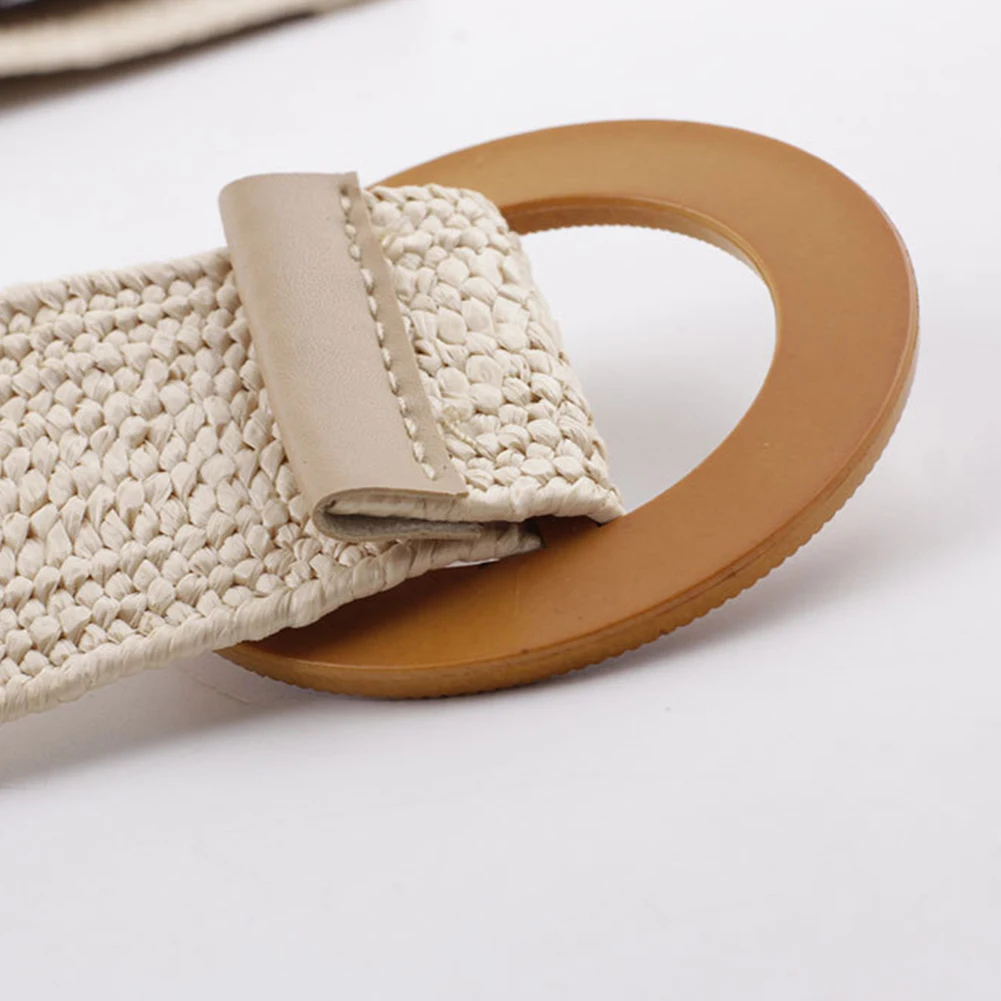 Женский поясной ремень практичные аксессуары портативное украшение Модная Повседневная Эластичная PP Регулируемая Тканое зерно мягкая застежка