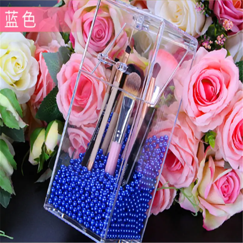 1Pcs Makeup Box Organizer Jewelry Necklace Nail Polish Earring Plastic Storage Box Home Desktop Organizer For Women Cosmetics