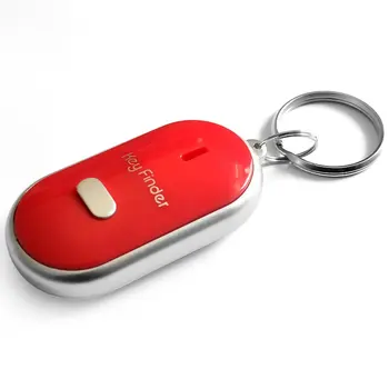 

New LED Whistle Key Finder Flashing Beeping Sound Control Alarm Anti-Lost Keyfinder Locator Tracker with Keyring