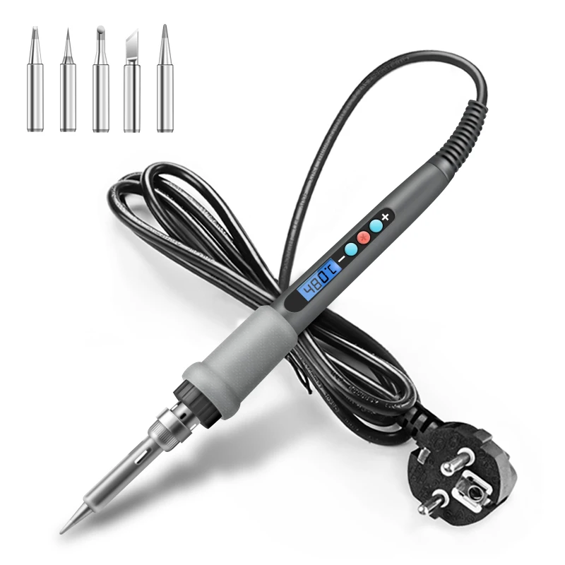 Soldering-Iron-Set Handskit Iron-Welding-Tools Electric Digital with 90W 110V/220V