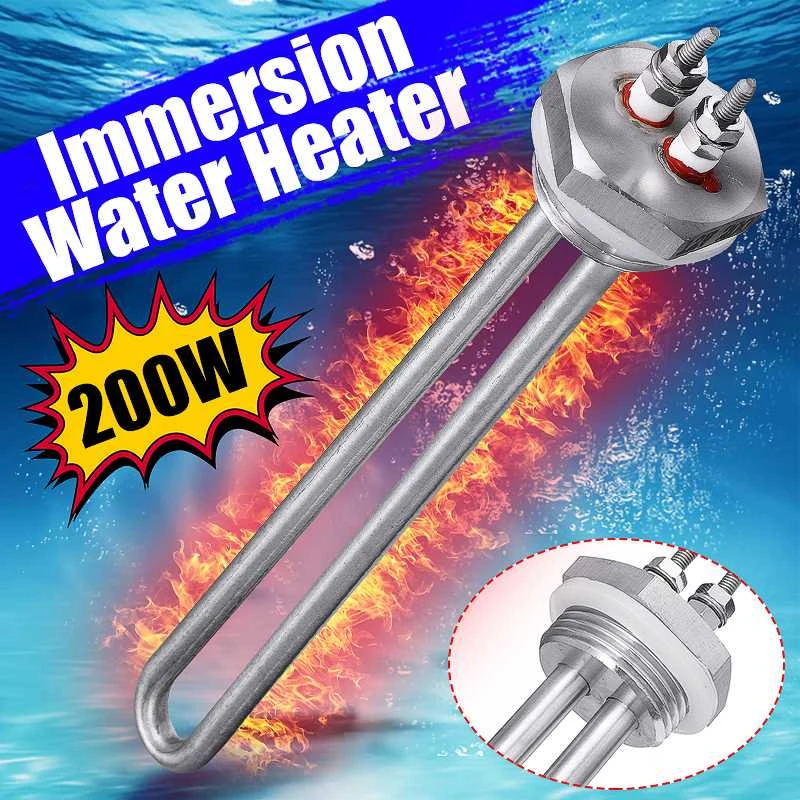 Bricolage Autres 12V 200W DN50 Stainless Steel Brewing Heating Element Boiler Immersion Heater