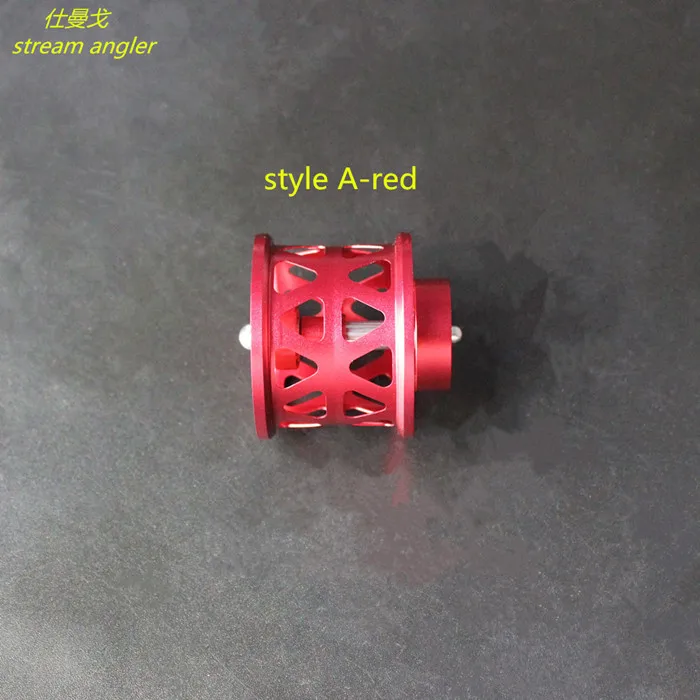 diy spool for steez zillion1016 T3 ryoga lighter Aviation aluminum shallow and universal spool baitcasting reel - Цвет: styleA red