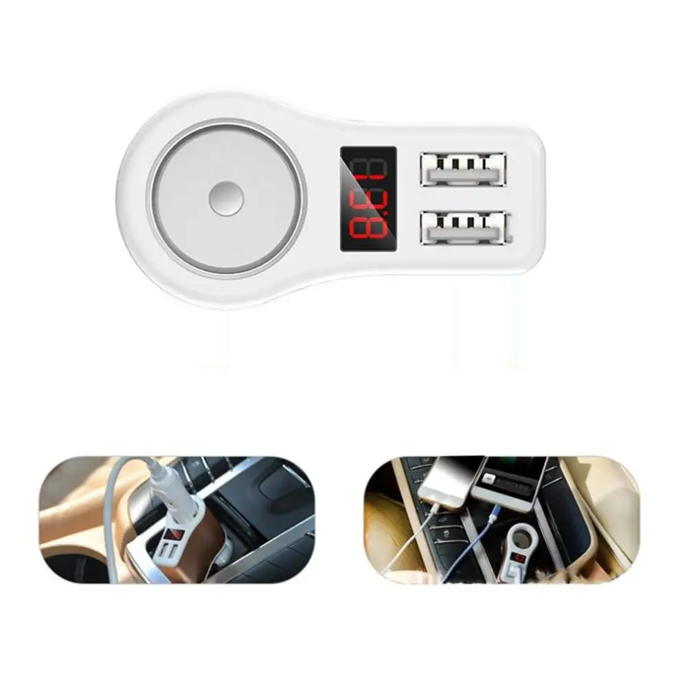 Автомобильный Зарядное устройство прикуриватель 2-Порты USB Зарядное устройство 2.1A Универсальное зарядное устройство