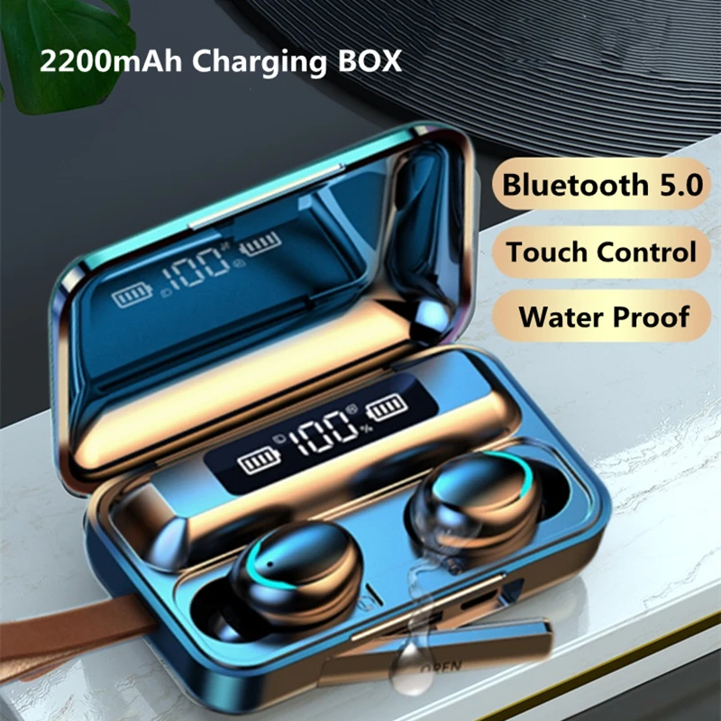 Новинка 2021 TWS Bluetooth-наушники беспроводные наушники 9D HD стерео спортивные