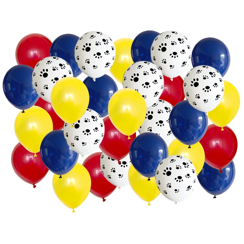 Dog Paw Balloons 40Pcs Birthday Party Decoration Green Boy Girl Classic Toys Globos Helium Air Inflatable Balls Party Supply