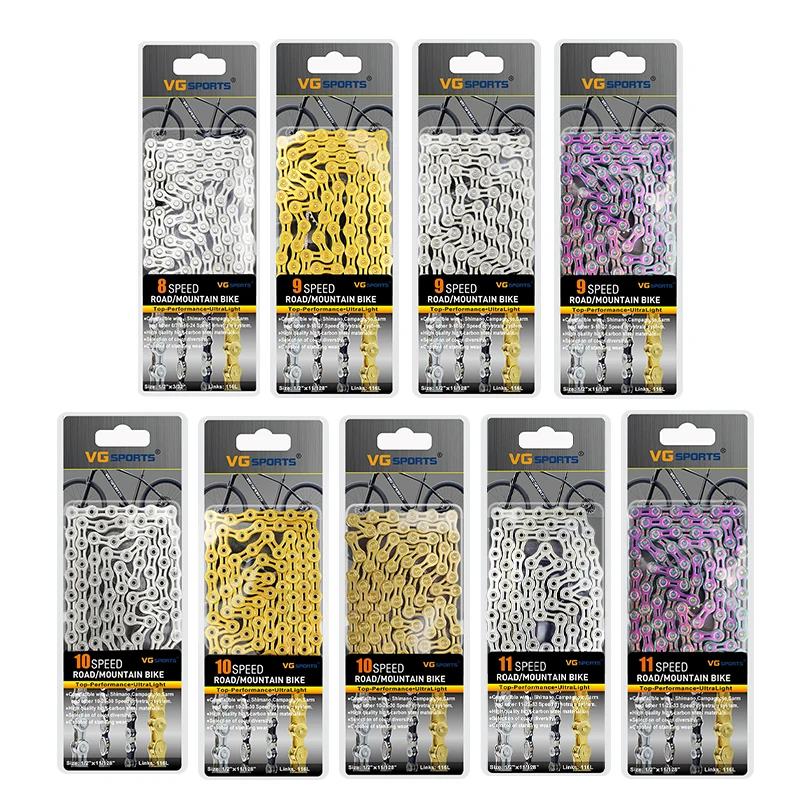 VG Sports Bicycle Chain 10 11 12 Speed Bike Chain Half Full