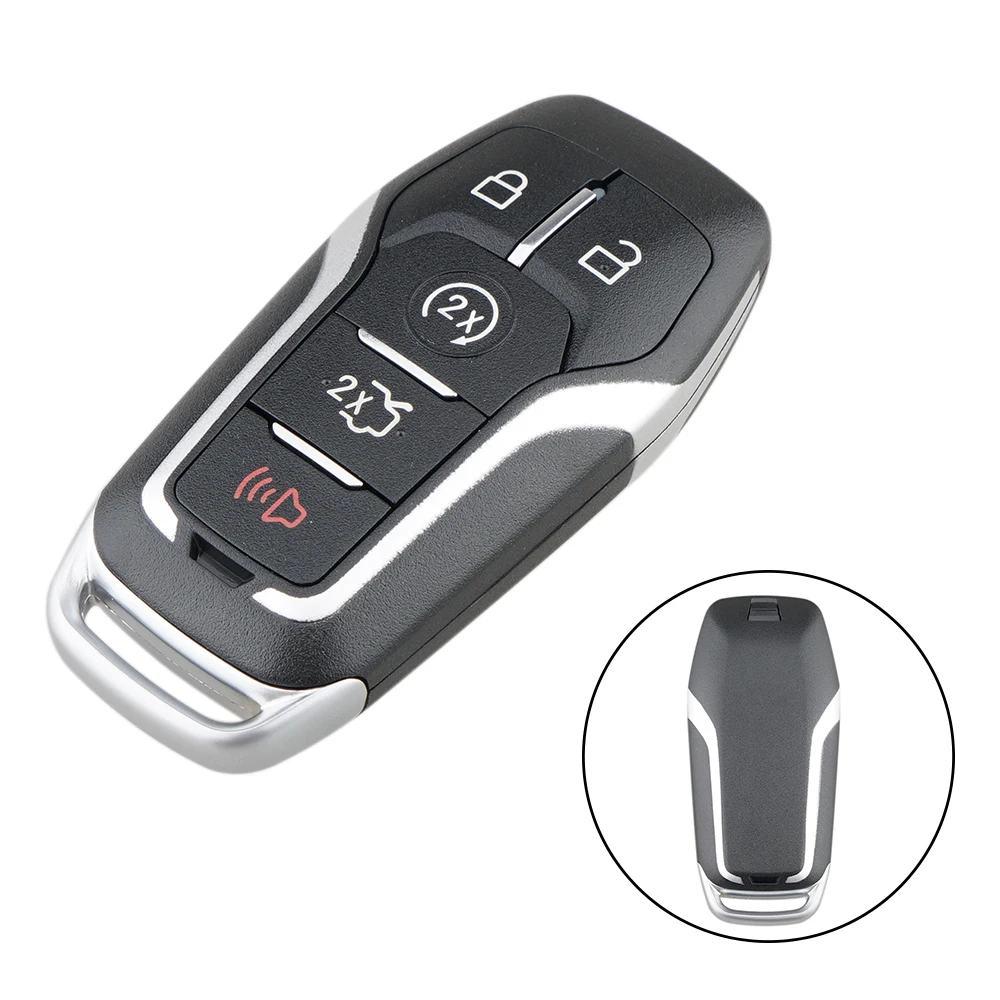 

Smart Remote Key Case 5 Button for Ford Edge Explorer Fusion 2015-2017 M3N-A2C31243300 Car Key Shell Uncut Blade