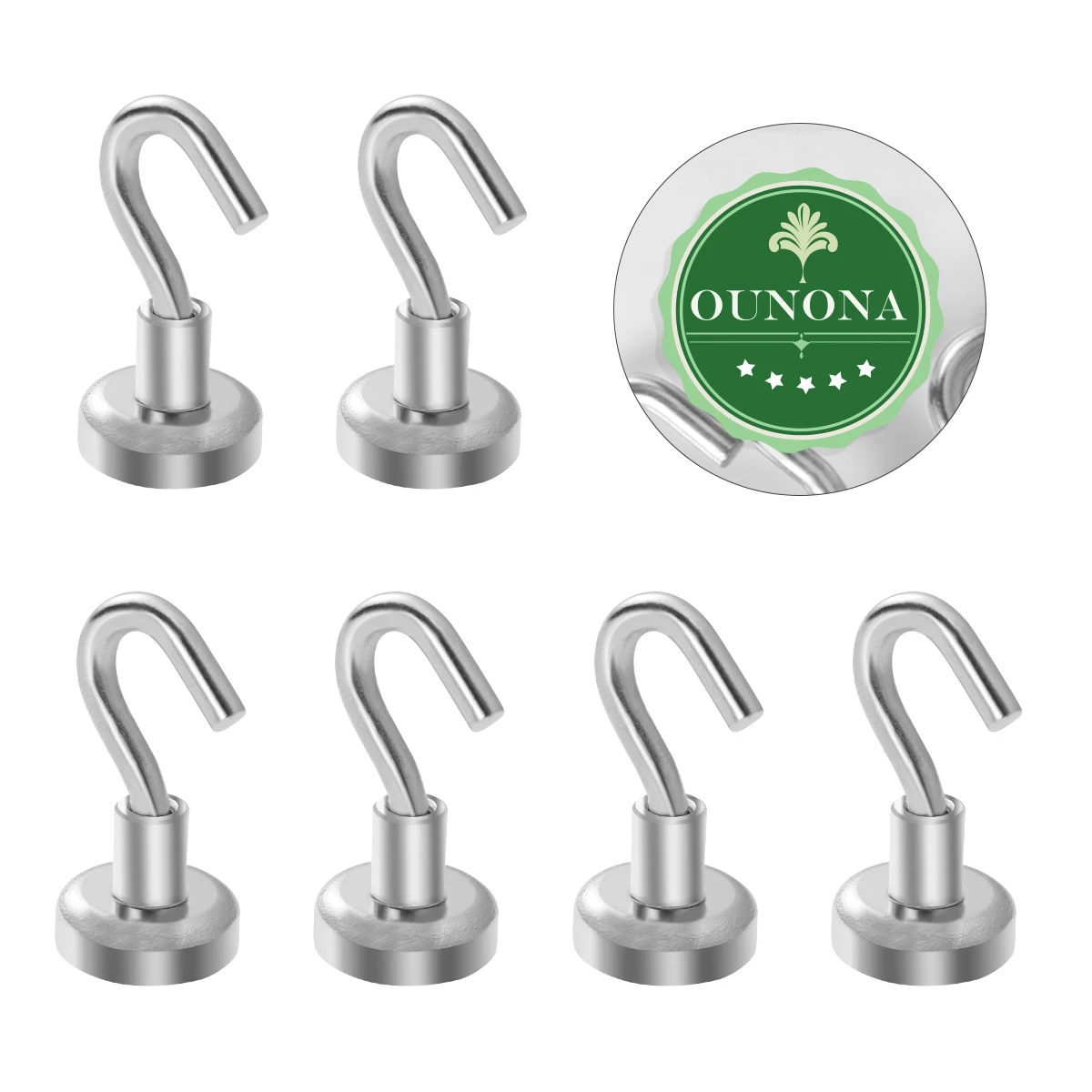 6PCS Heavy Duty Hooks Strong Durable Hanger Key Coat