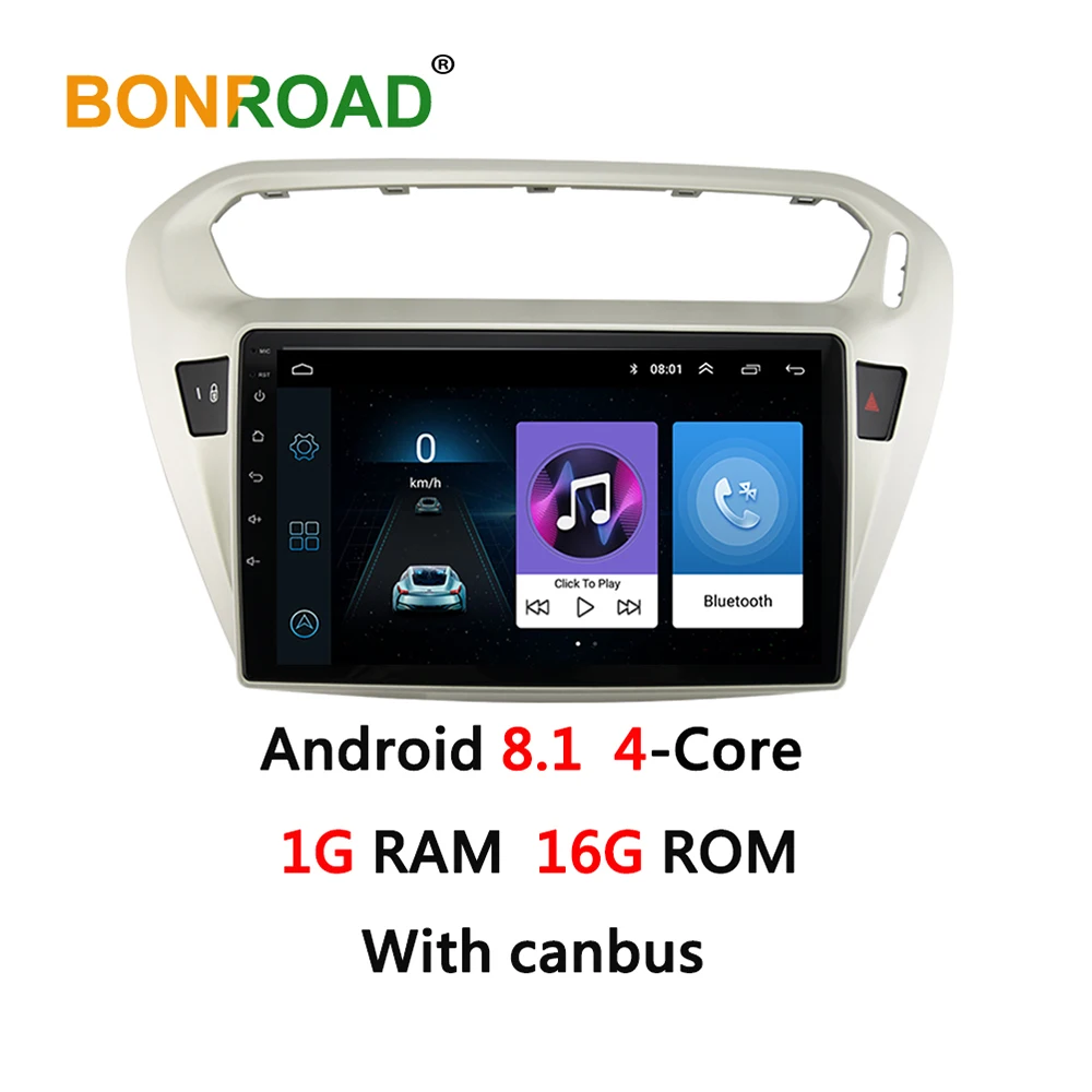 without dsp 1G 16G Bonroad 2 din " для peugeot 301 Citroen Elysee 2013 стерео радио gps навигация автомобильный DVD мультимедийный плеер - Цвет: without dsp 1G 16G