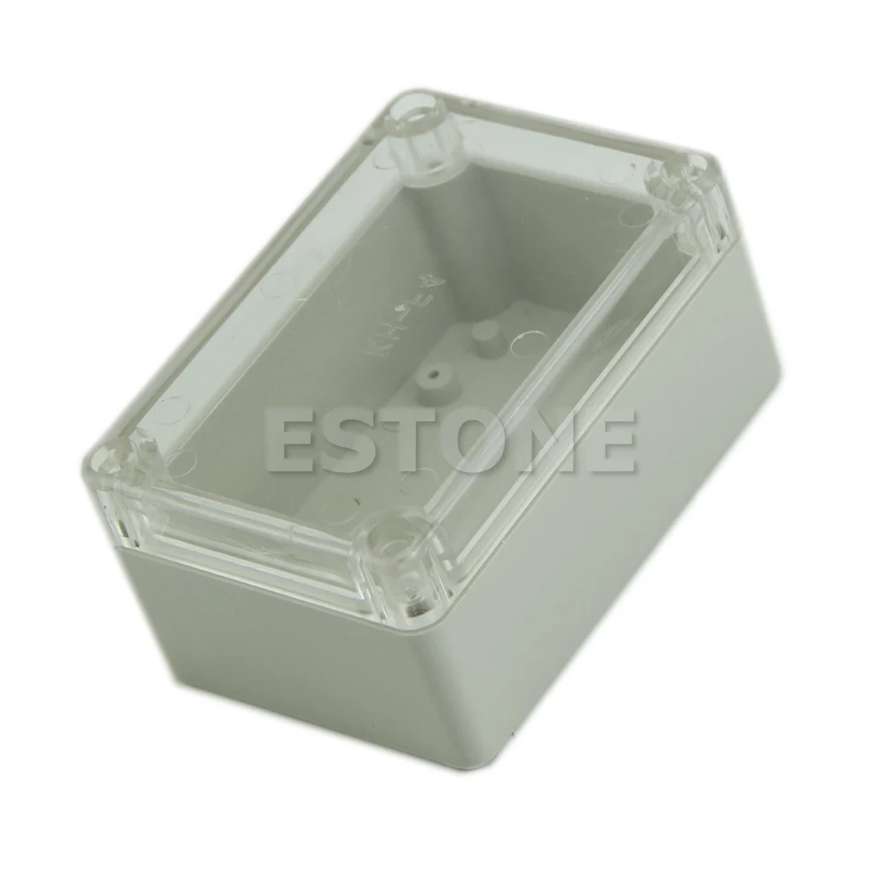 Junction Box Plastic Power Enclosure Rectangle Electronic Project for Case DIY Electronic Enclosure Box with Clear Cover