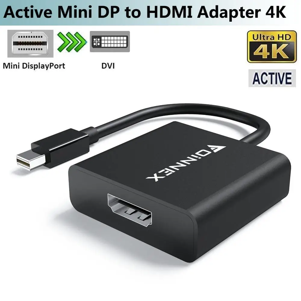 FOINNEX Mini DisplayPort to HDMI Adapter - 4K Thunderbolt to HDMI Converter  for Surface Pro 6 5 4 3, MacBook Pro, Surface Docking Station, Eyefinity