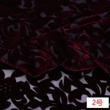 114 см* 50 см сгоревший бархат, подкладка из натурального шелка, шелк тутового цвета, Qiao Rong, платье, юбка, ткань, выгоревшая фланелет