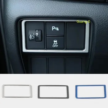 

For Honda CRV CR-V 2017 2018 2019 2020 Car Stick Stainless Steel Front Head Fog Light Switch Button Trim Frame 1pcs