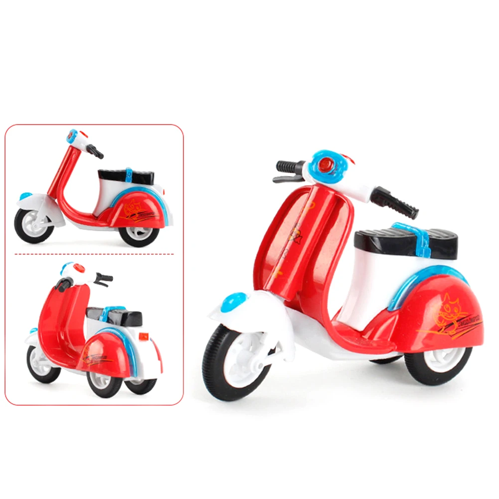 

Mini Birthday Educational Cartoon Alloy Model Motorcycle Toy Gift Simulated Fun Inertia Kids Boys Girls Random Color Pull Back