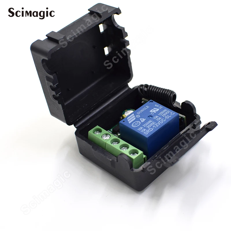 1Pcs RF Transmitter 433 Mhz Remote Controls with Wireless Remote Control Switch DC 12V 1CH relay Receiver Module