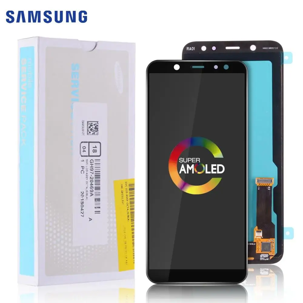 Pаспродажа Активно матричные осид, Дисплей для samsung Galaxy A6 ЖК дисплей Дисплей Сенсорный экран дигитайзер для samsung Galaxy A6 Дисплей A6 2018 A600F A600FN A600A