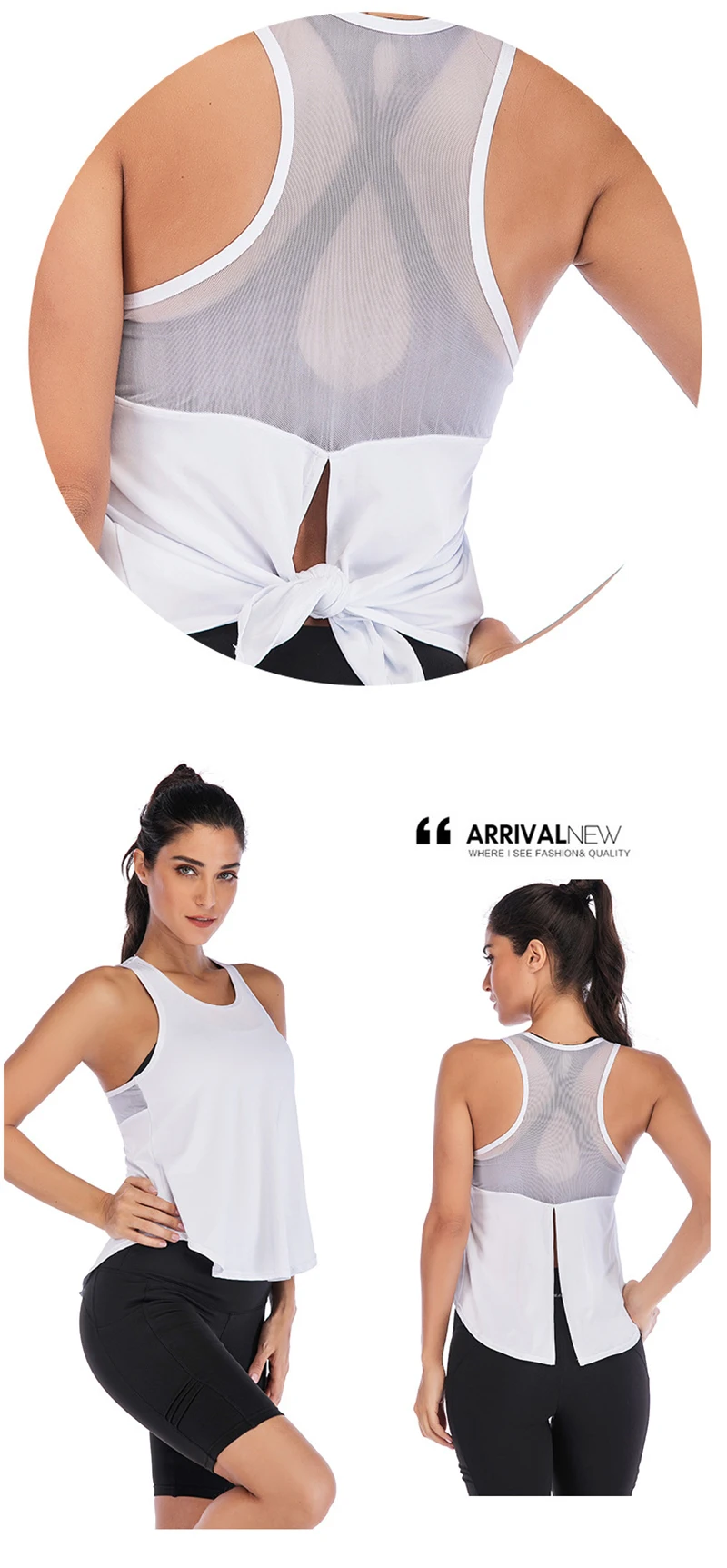 Sport Top Jersey Woman T-shirt Active Crop Top Yoga Gym Fitness Sport Workout Sleeveless Vest Singlet Running Training Clothes