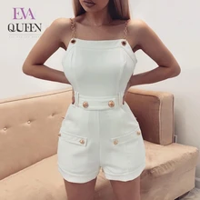 Сексуальные модные белые комбинезоны EvaQueen женские летние и