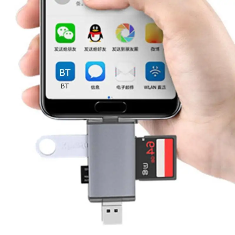 Горячая кард-ридер Классический Тонкий 6 в 1 OTG TF кард-ридер USB Micro usb type-C адаптер для компьютера телефона