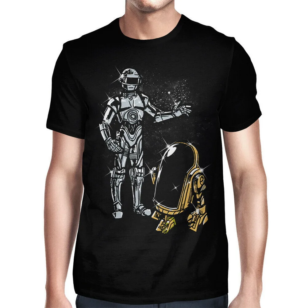 Star Wars X Daft Punk Combo T-Shirt Premium Cotton Tee Men'S All Sizes Custom Special Print Shirt | Мужская одежда