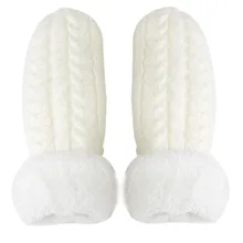 Зимние вязаные перчатки для женщин, Теплые наручные перчатки, перчатки на весь палец, Элегантные Перчатки для девушек, Guantes Invierno Mujer Luvas