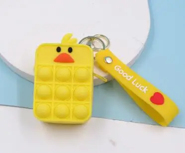 New Popit Mini Money Wallet Fingertip Toys Push Bubble Popite Pendant Bag Hot Sale Adult Decompression Toys Children Anti-Stress SS 04