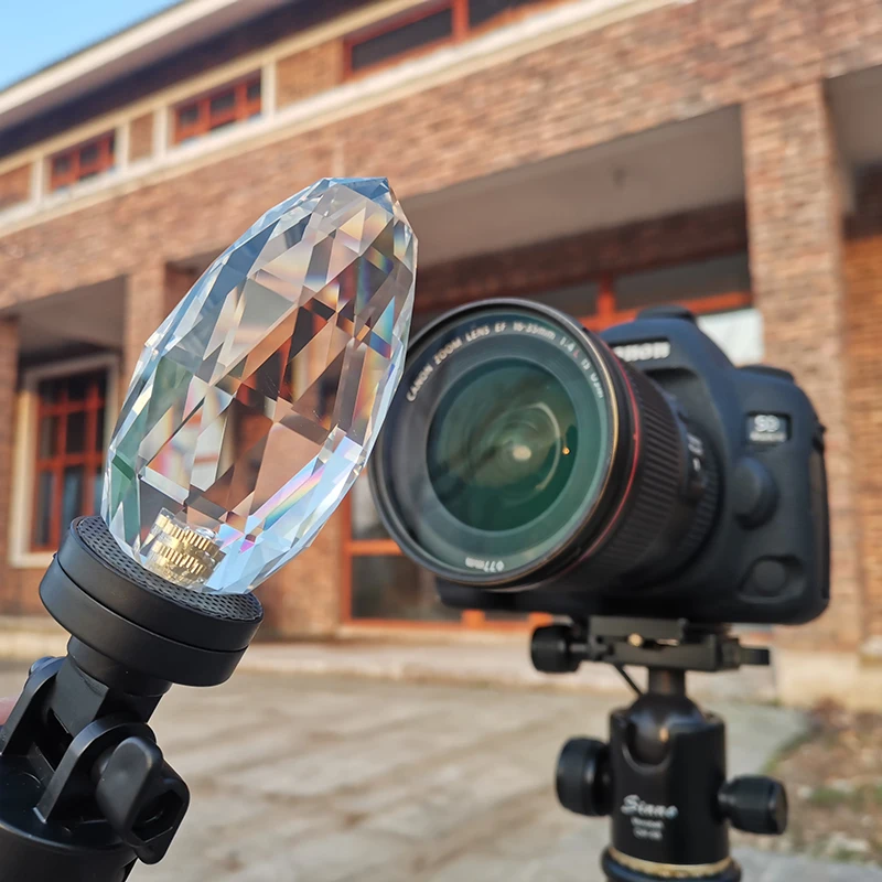 Кристалл призмы фильтр для камеры с подставкой Стекло фотография Радуга