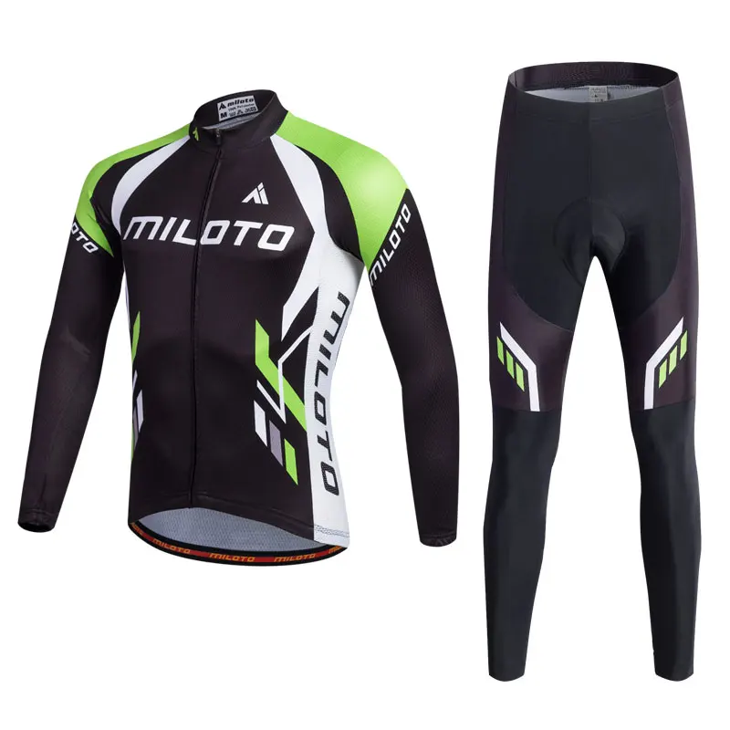 MILOTO, зимние термальные флисовые велосипедные комплекты, Мужская велосипедная одежда conjunto ciclismo, одежда для горного велосипеда, уличные длинные велосипедные штаны