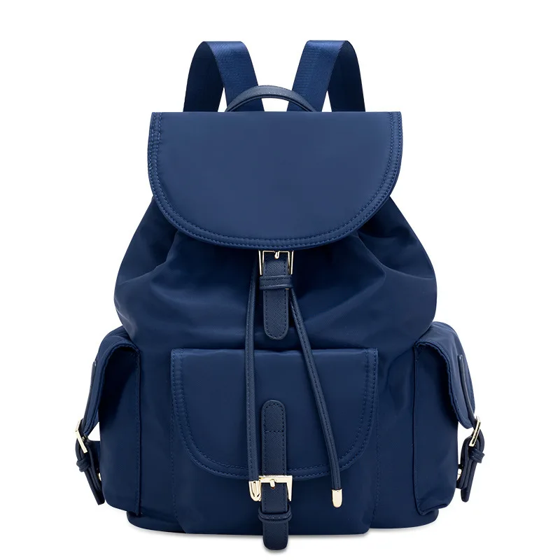 2020 new arrival waterproof oxford women backpack flap cover draw string female shoulder back packs bags blue,red,black