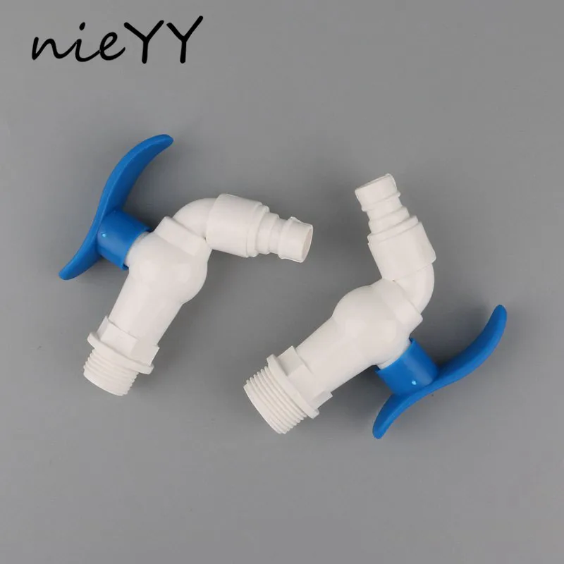 

1 Pcs 1/2 Inch 3/4 Inch Male Thread Washing Machine Tap DN15 DN20 Washing Machine Valve Plastic Faucet Bathroom Washing Bibcock
