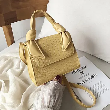 

2020 New Pattern Fashion Small Solid Colors Shoulder Bag Female Handbags And Purses With Handle Leather Cross body women Bags