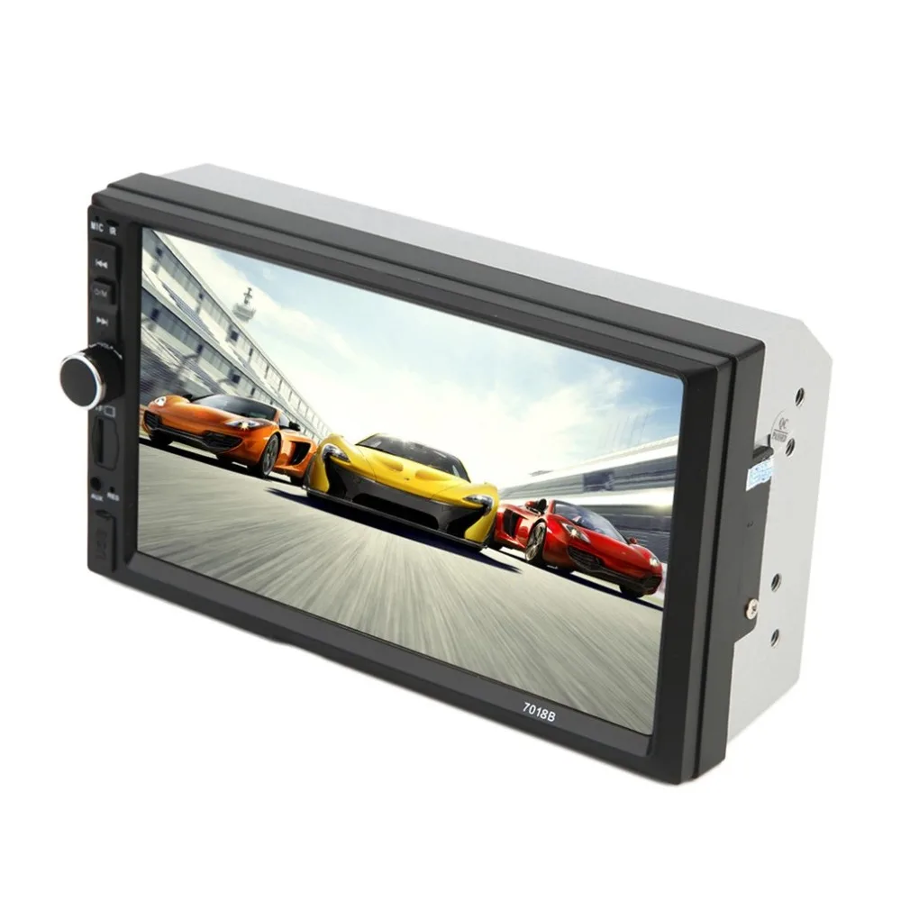 Автомобиль 7 дюймов Экран TF карты Doule Din Bluetooth MP5 плеер с заднего вида камера авто мультимедийный плеер аудио плеер черный