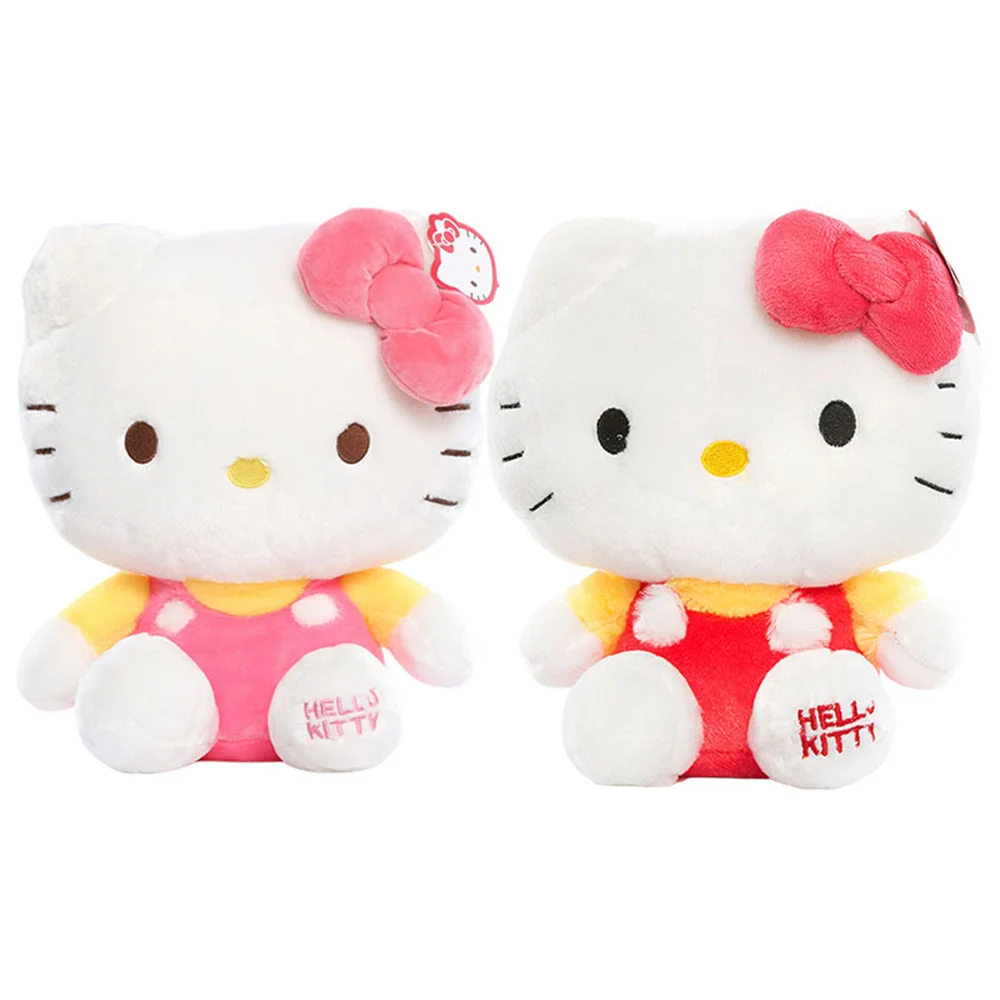 

7/9/12 Inch Hello Kitty Sitting Posture Kt Doll Plush Toy Cat Pillow Doll Female Birthday Present Pink Red Doll