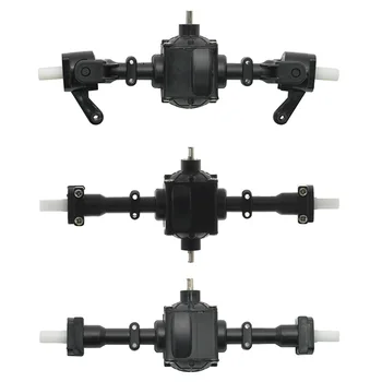 

3PCS Black Plastic and Metal Front Rear Middle Bridge Axle Spare Parts for Fayee FY004 Q64 Q60 WPL B36 MN77 1/16 6WD RC Car