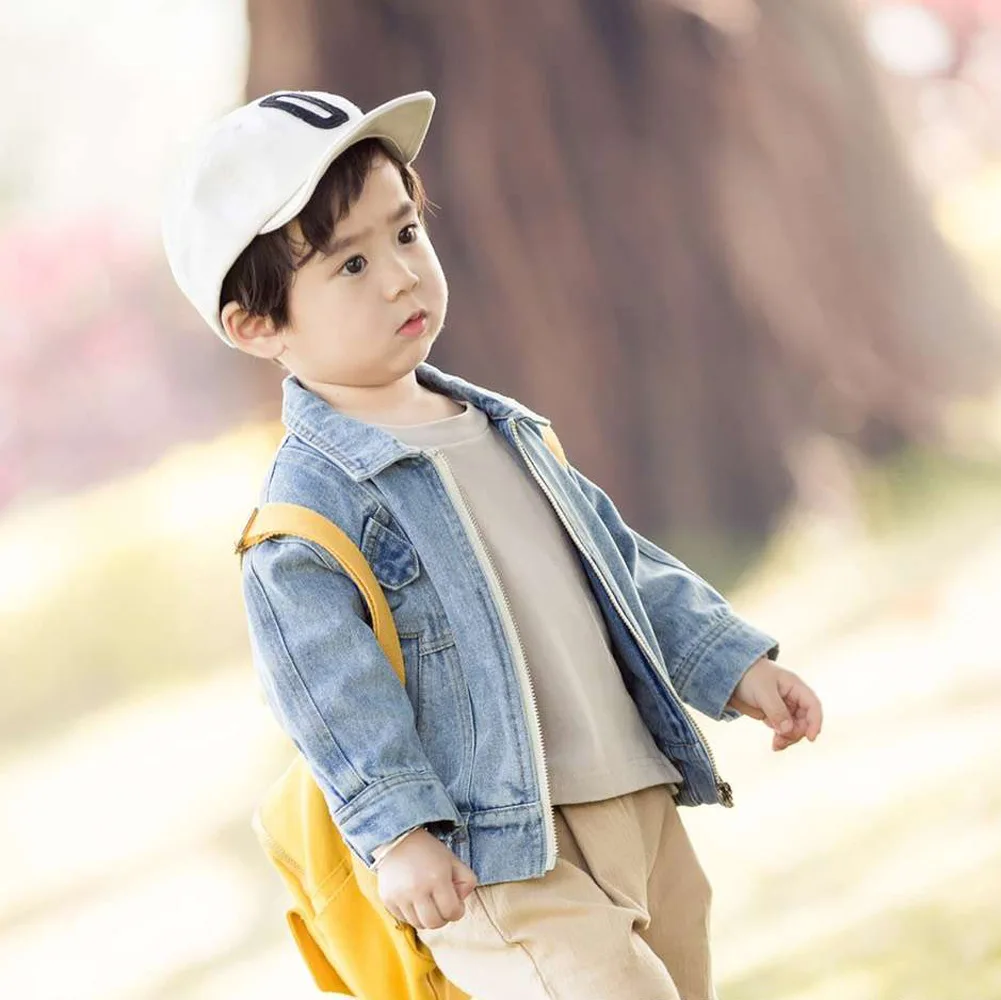 

2019 Spring New Style BOY'S Washing Water Cotton Jeans Coat Male Baby Kids' Coat Western Style Cowboy Suit