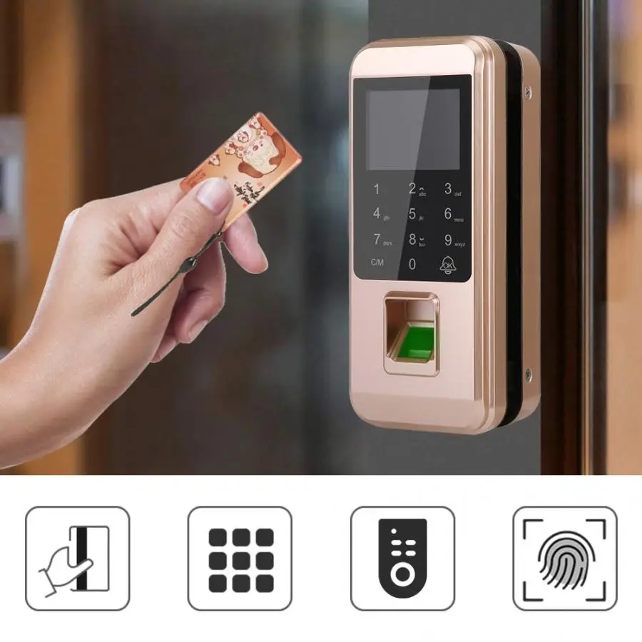 RFID замок со сканером отпечатков пальцев 125 кГц|Дверные замки| |