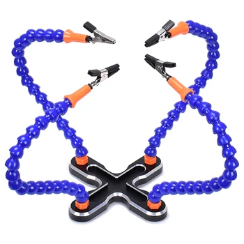 

HHO-Soldering Helping Hands Third Hand Soldering Tool Soldering Station With 4 Flexible Arms For Electronics Repair