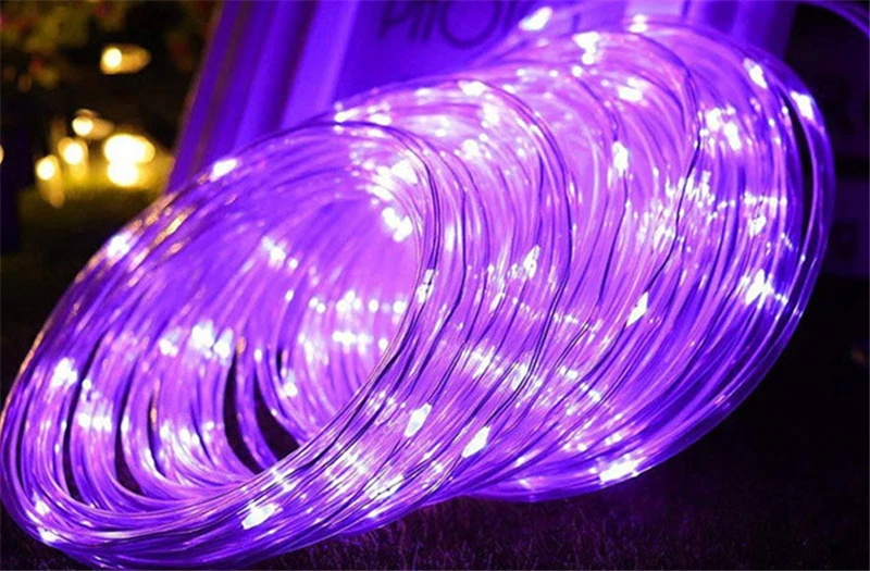 Conduzida para Decoração do Jardim Fita de Iluminação Luzes da Noite Led ao ar Tira Solar Livre Natal Corda Guirlanda Festão Neon Luz 10 Fios de iluminação