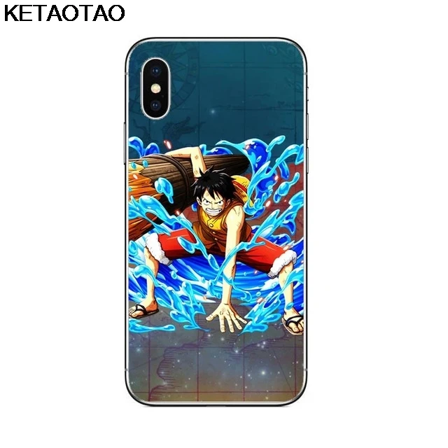 Красный KETAOTAO one piece Comics Luffy чехол для телефона s для iPhone 4S 5C 5S 6S 7 8 SE Plus XR XS Max чехол кристально чистый мягкий TPU чехол s - Цвет: Красный